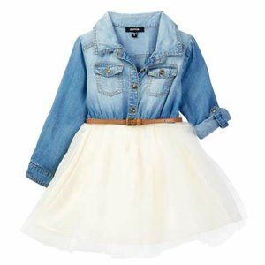 Girls denim and skirt boho style dress